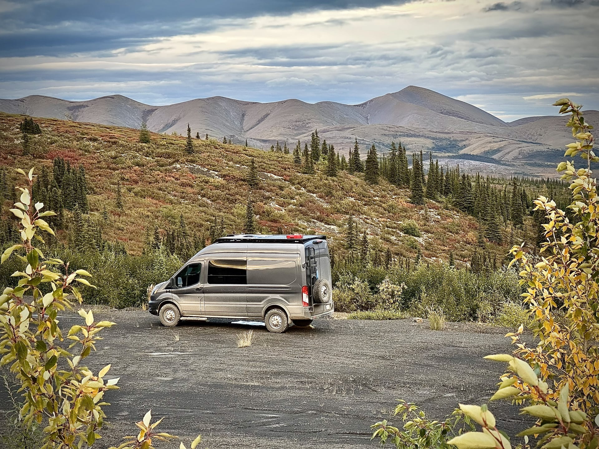 Dempster Highway winding through mountains